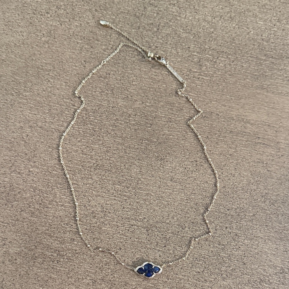 Kendra Scott adjustable Blue Stone gold Necklace